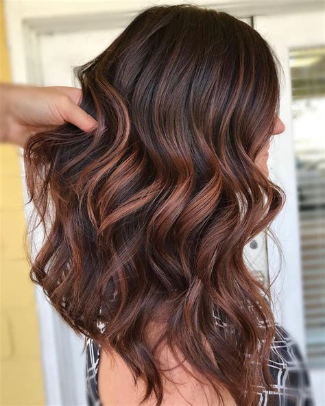 brown hair with colored highlights